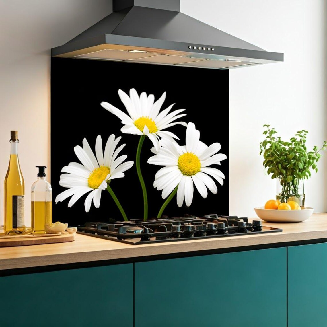 Daisies Glass Splashback