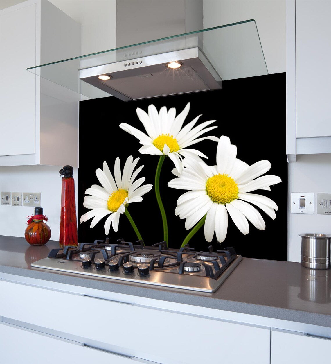 Daisies Glass Splashback