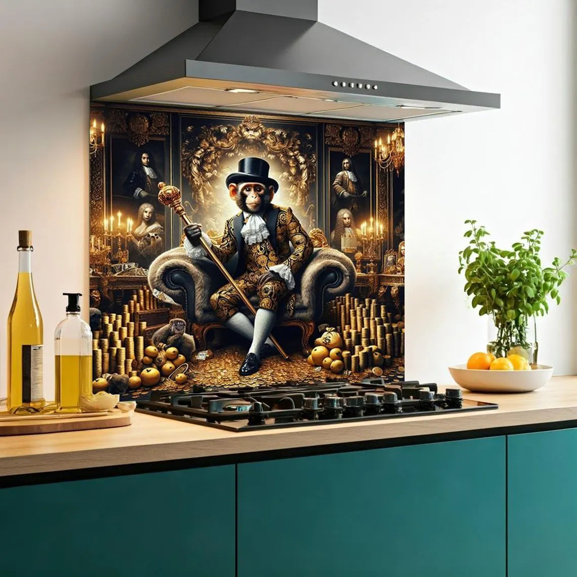 Distinguished Monkey Glass Splashback