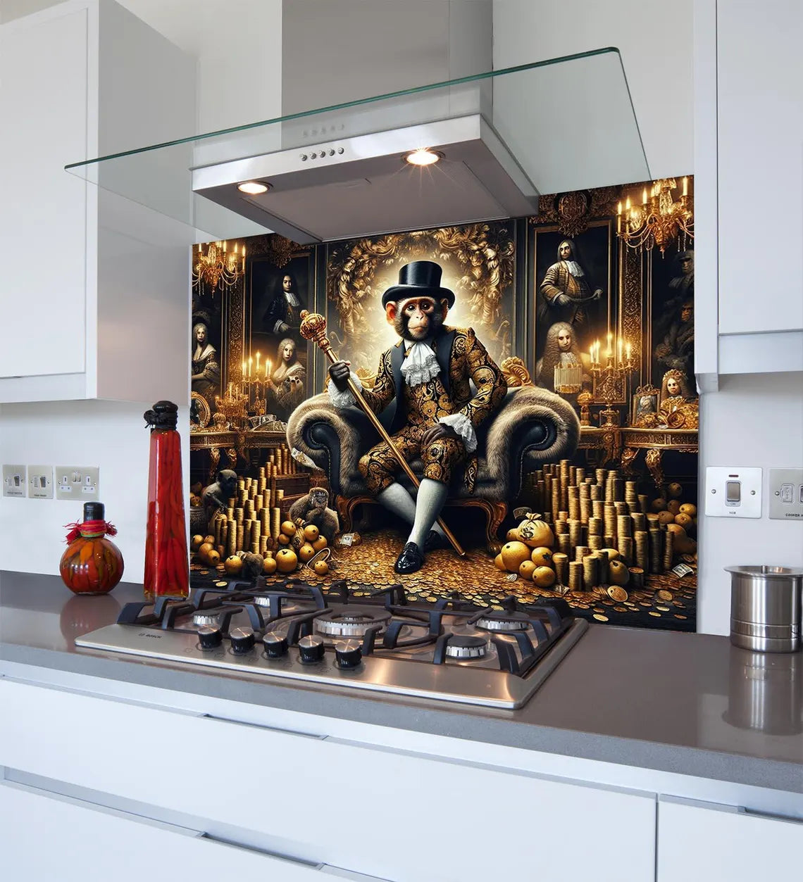 Distinguished Monkey Glass Splashback