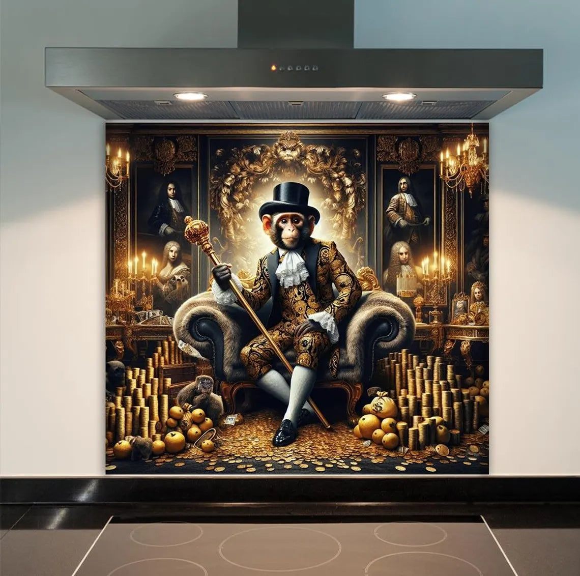 Distinguished Monkey Glass Splashback