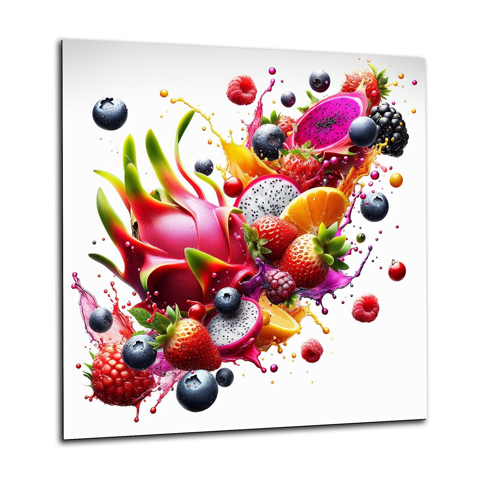Dragon Fruit Glass Splashback