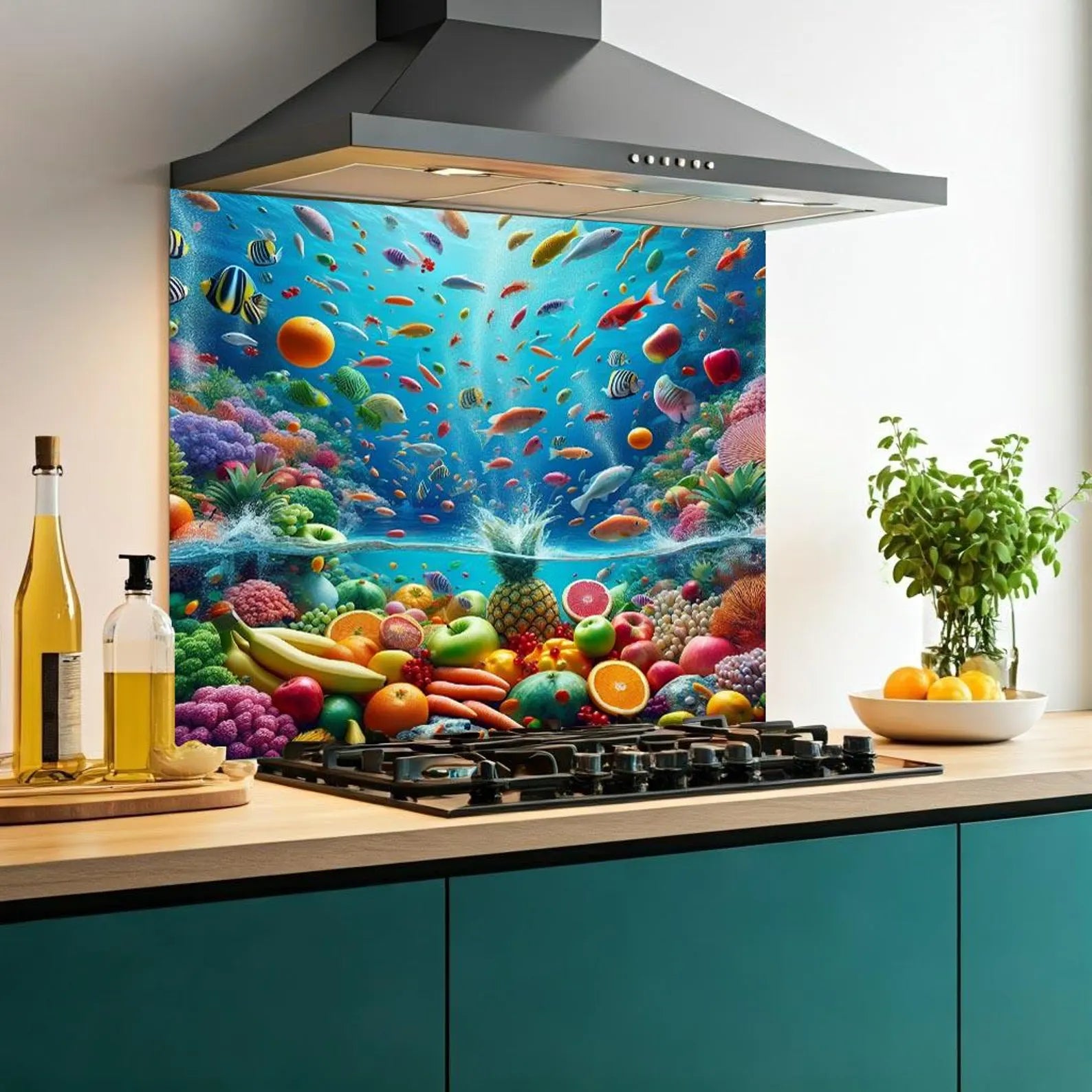 Fruit Ocean Glass Splashback