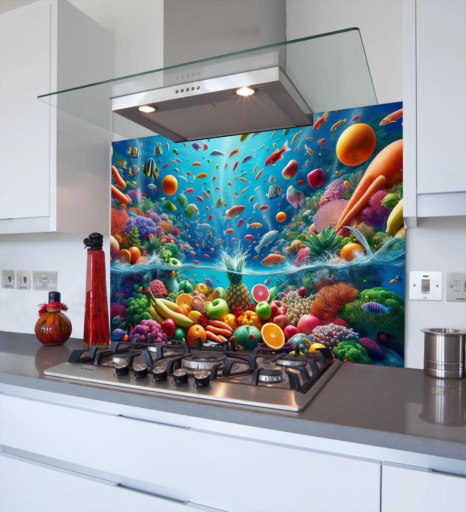 Fruit Ocean Glass Splashback