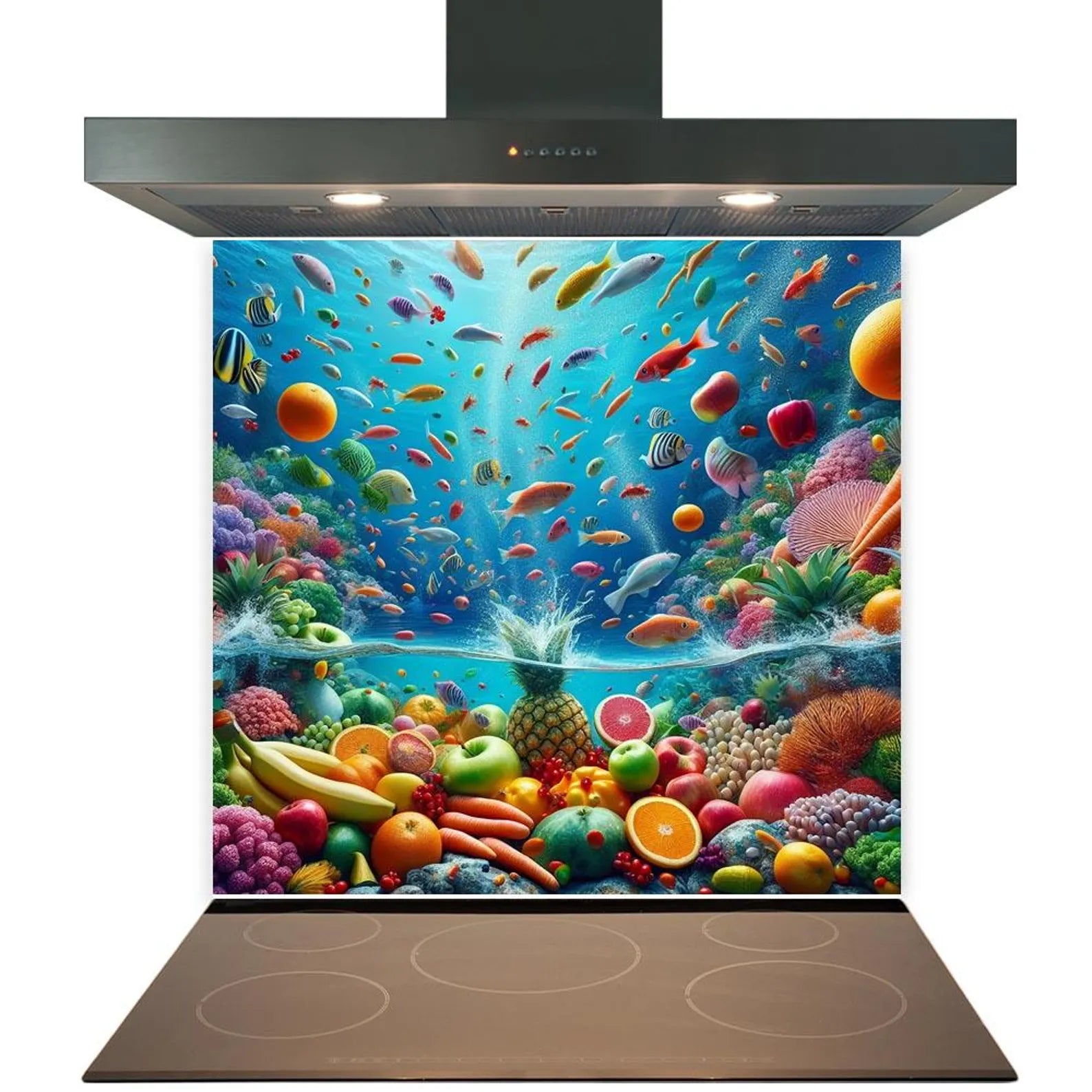 Fruit Ocean Glass Splashback