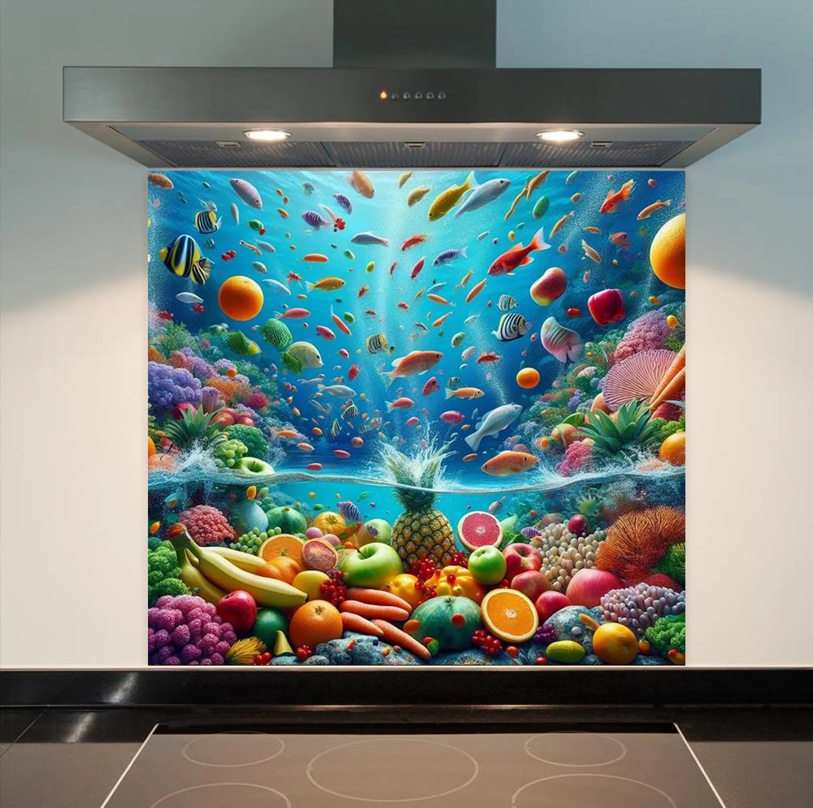 Fruit Ocean Glass Splashback