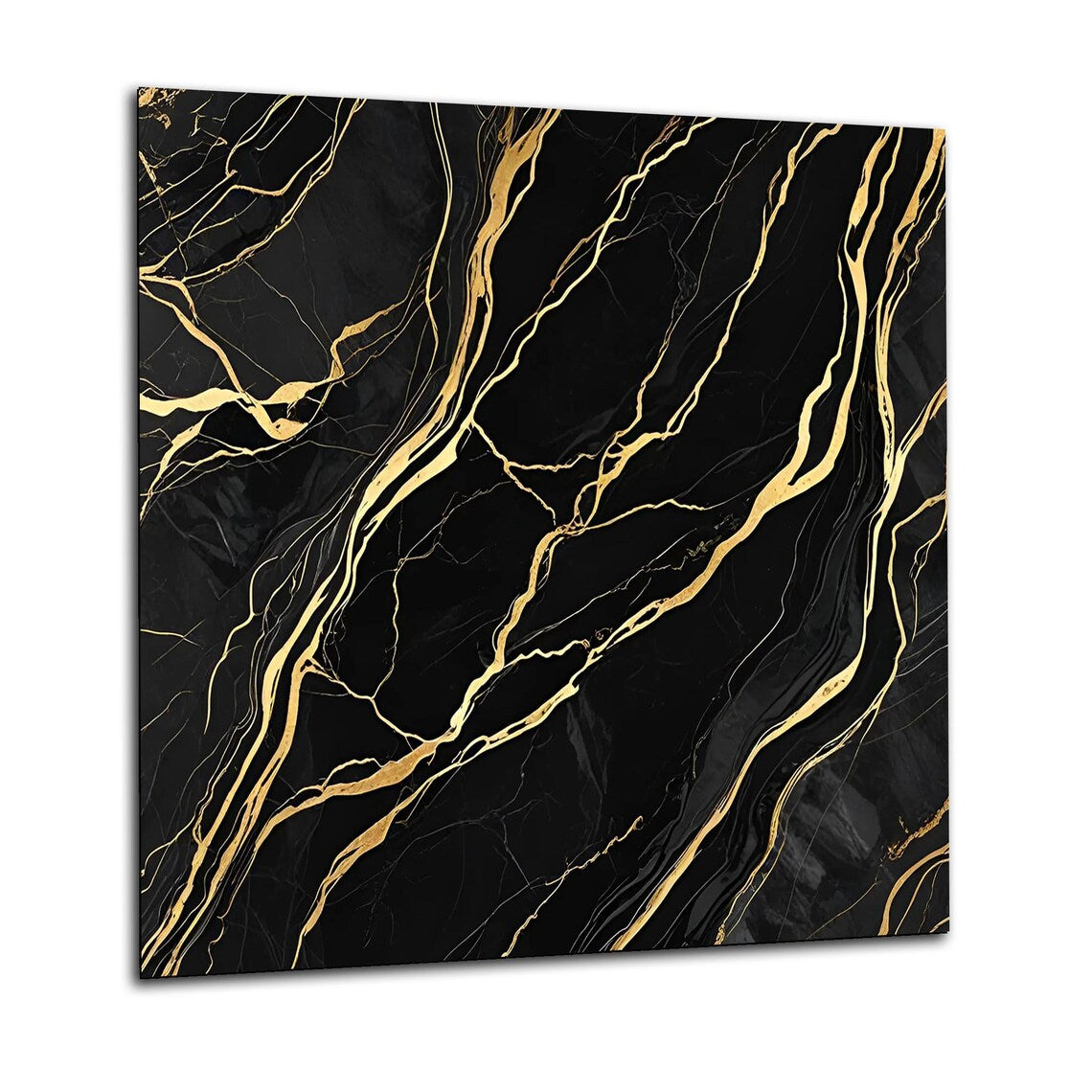Gold Veins Glass Splashback