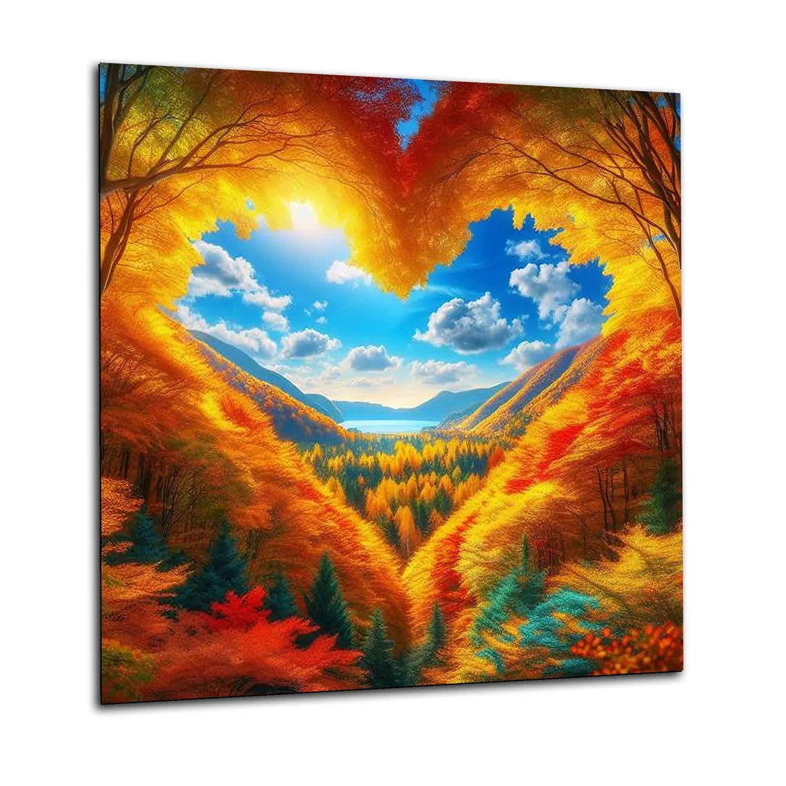 Heart Clouds Glass Splashback