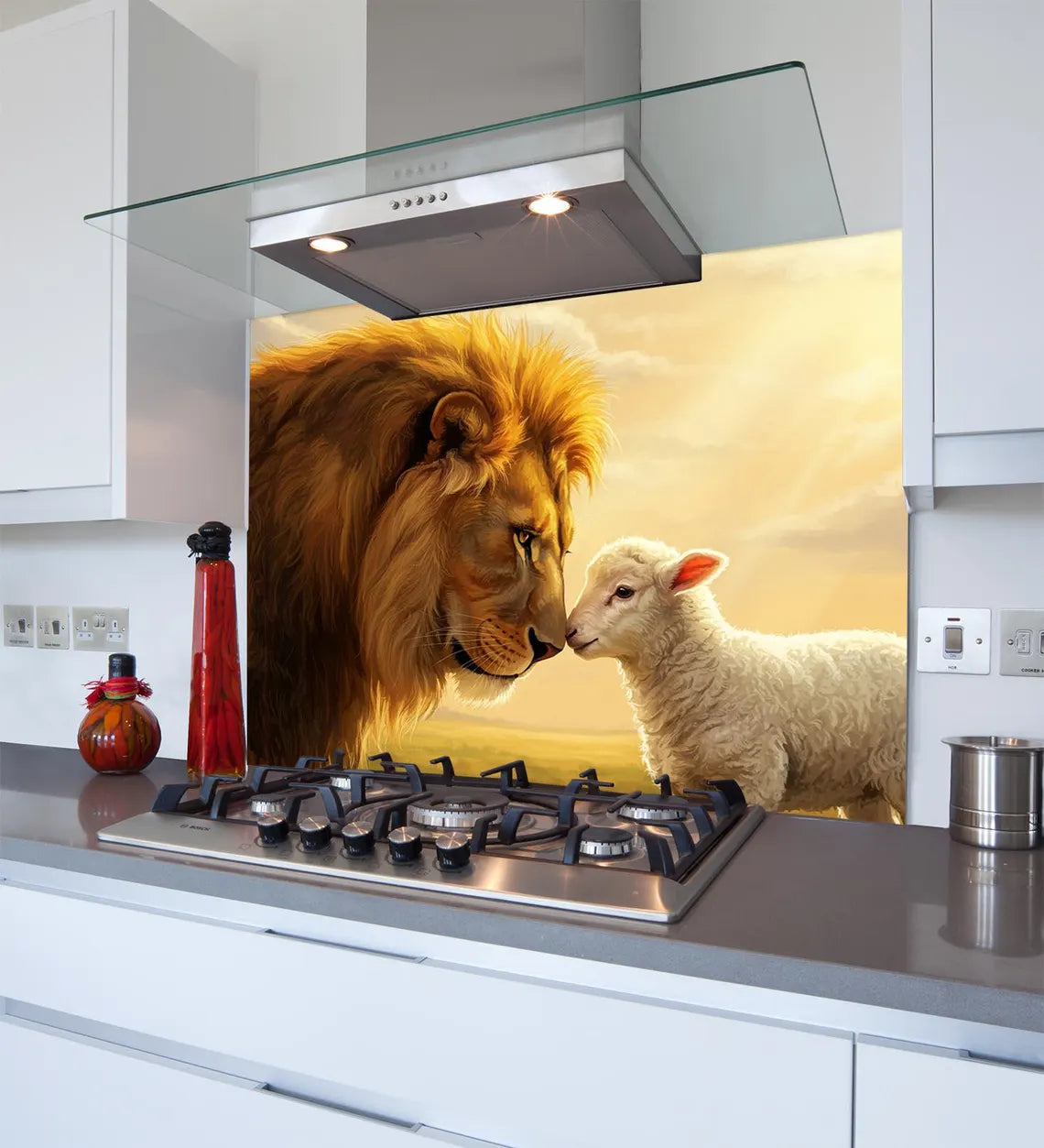 Lion Lamb Glass Splashback