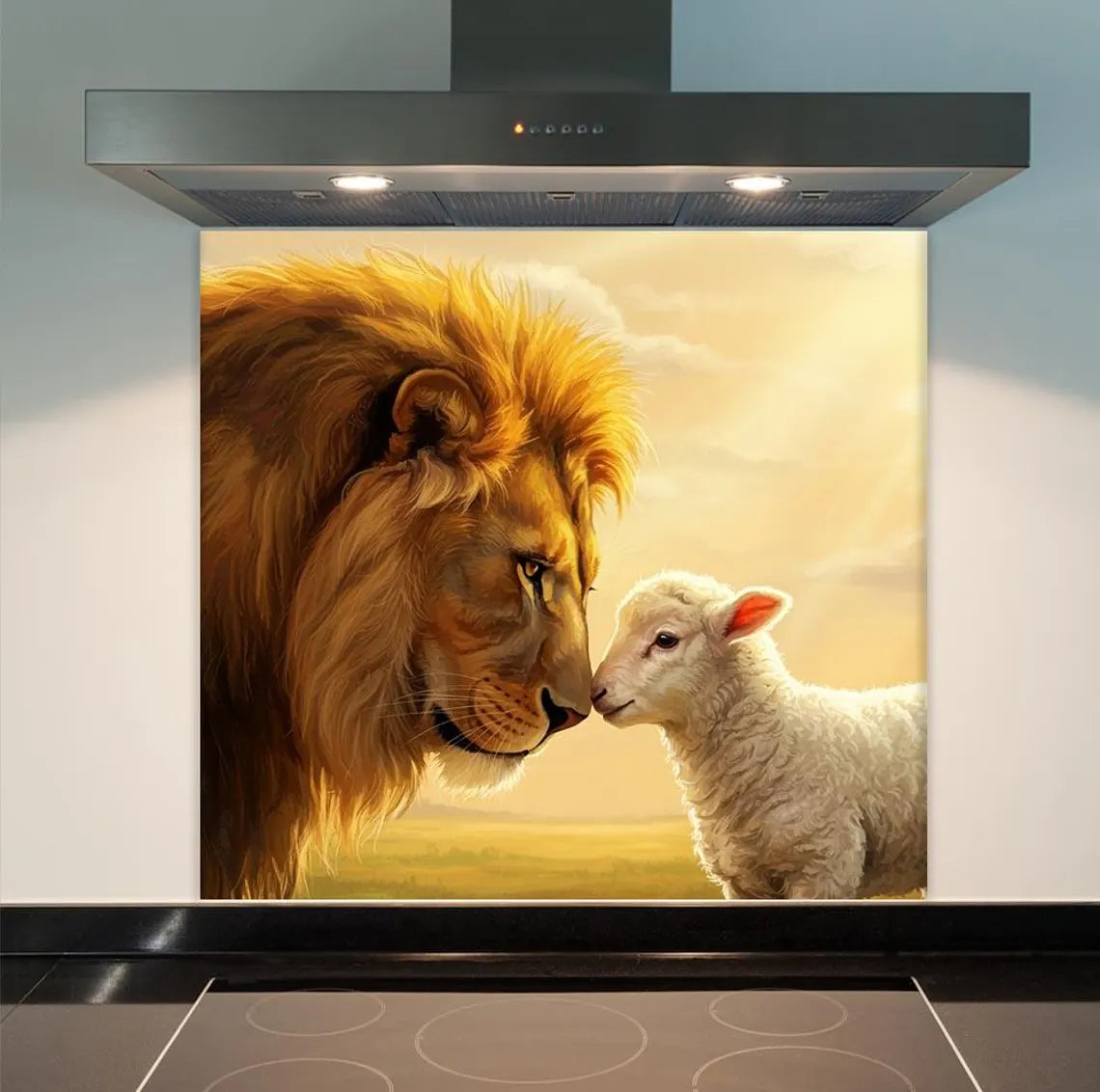 Lion Lamb Glass Splashback
