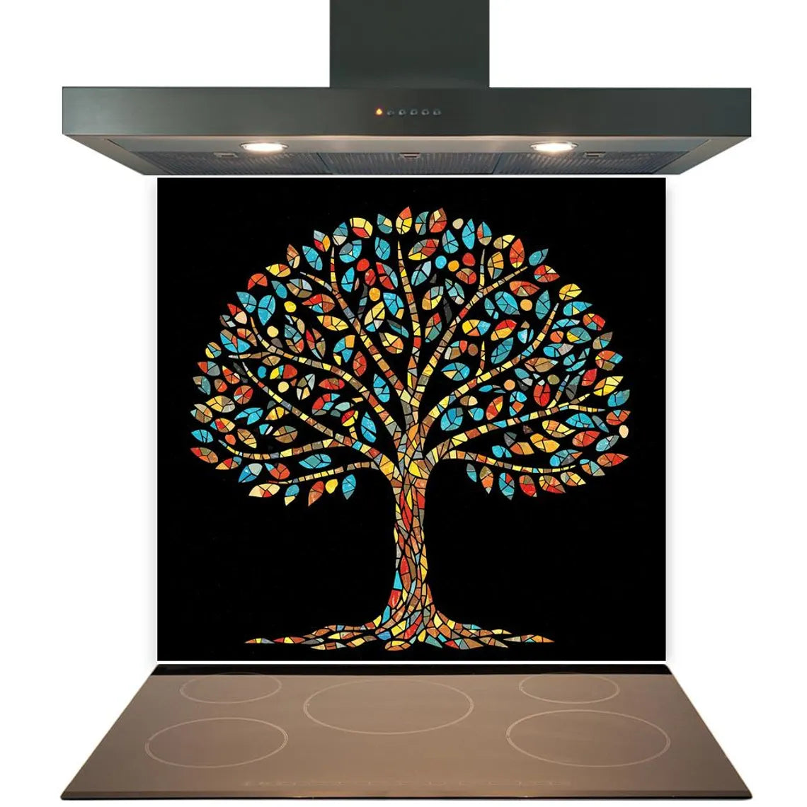 Mosaic Tree Glass Splashback