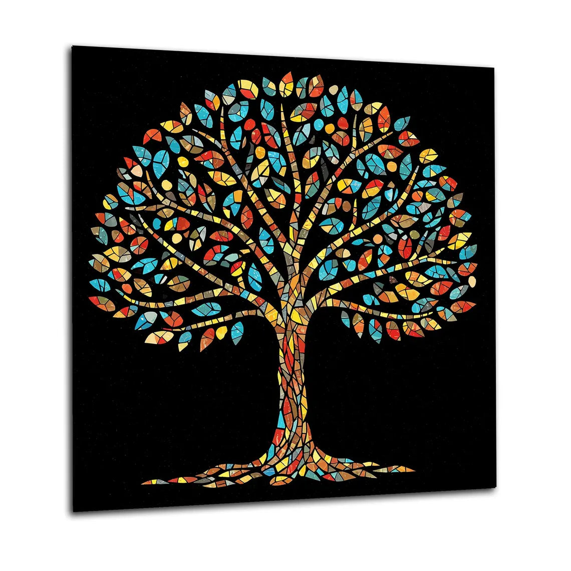 Mosaic Tree Glass Splashback