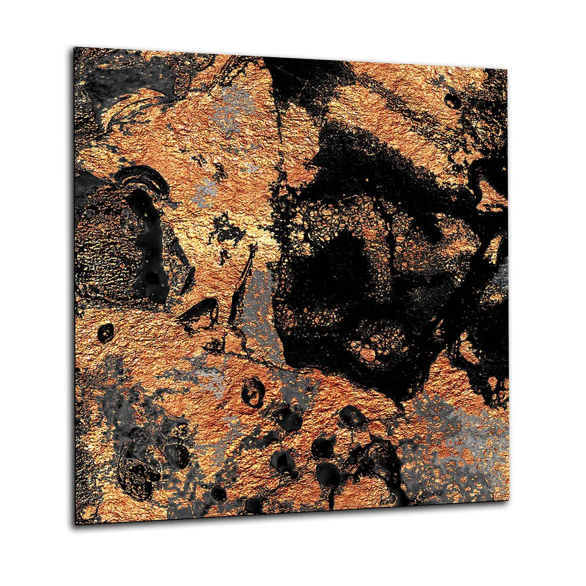 Mottled Copper Glass Splashback
