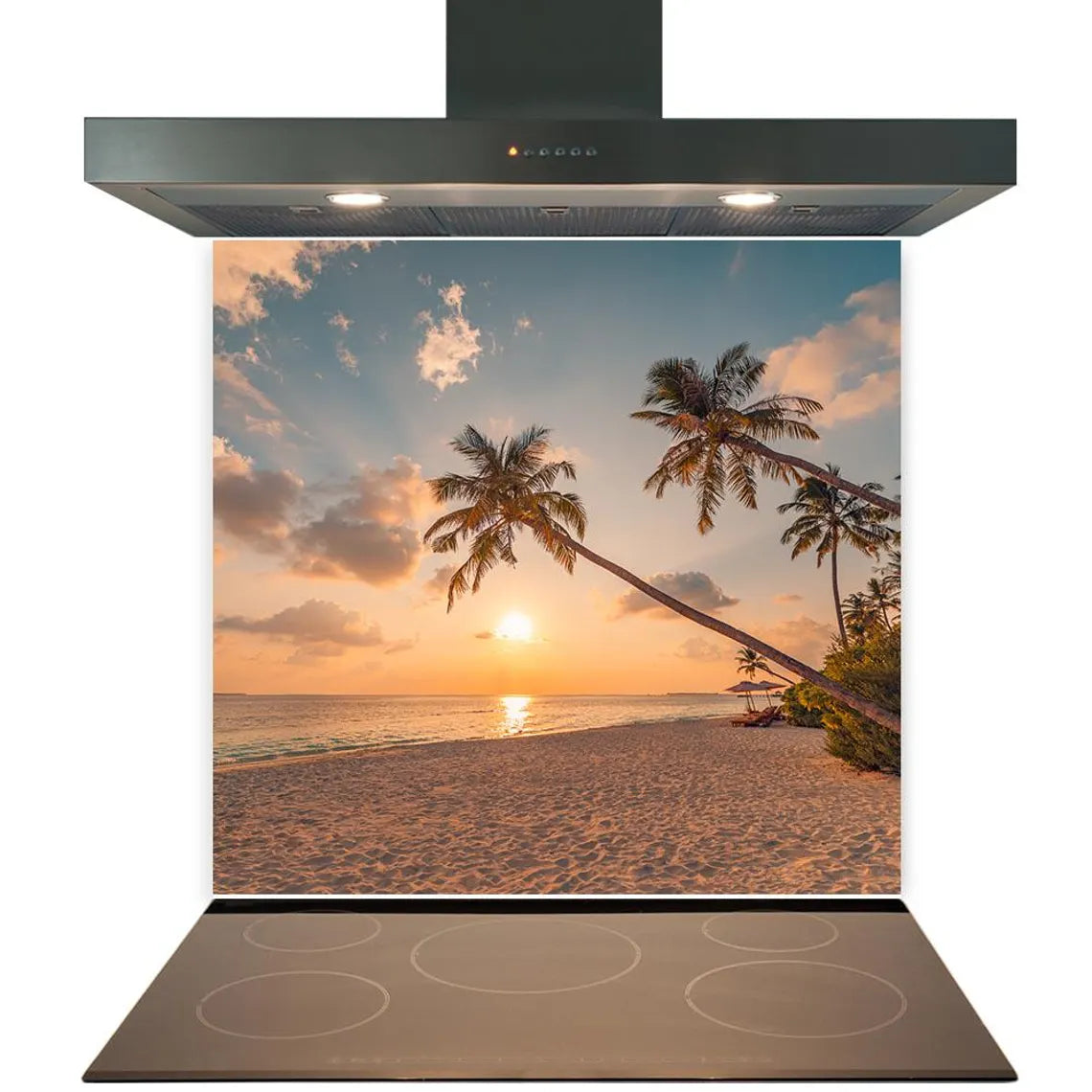 Palm Sunset Glass Splashback