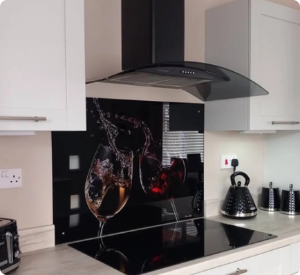 Printed Glass Splashback sample