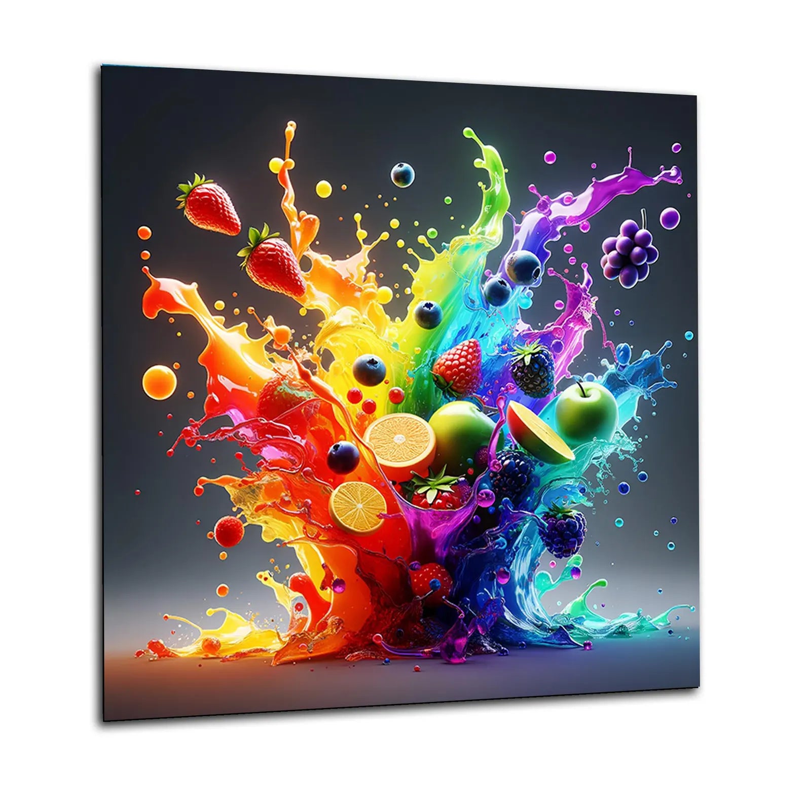Rainbow Fruit Glass Splashback