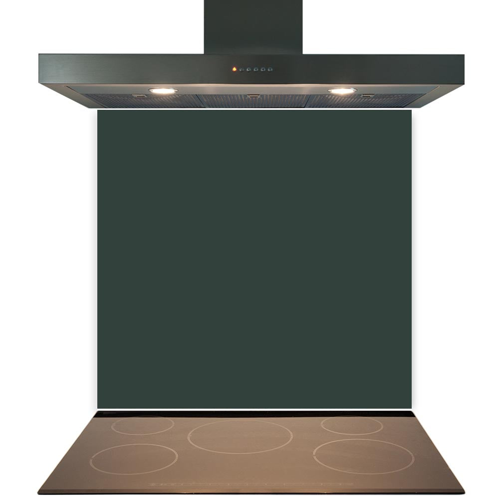 Black Green Glass Splashback