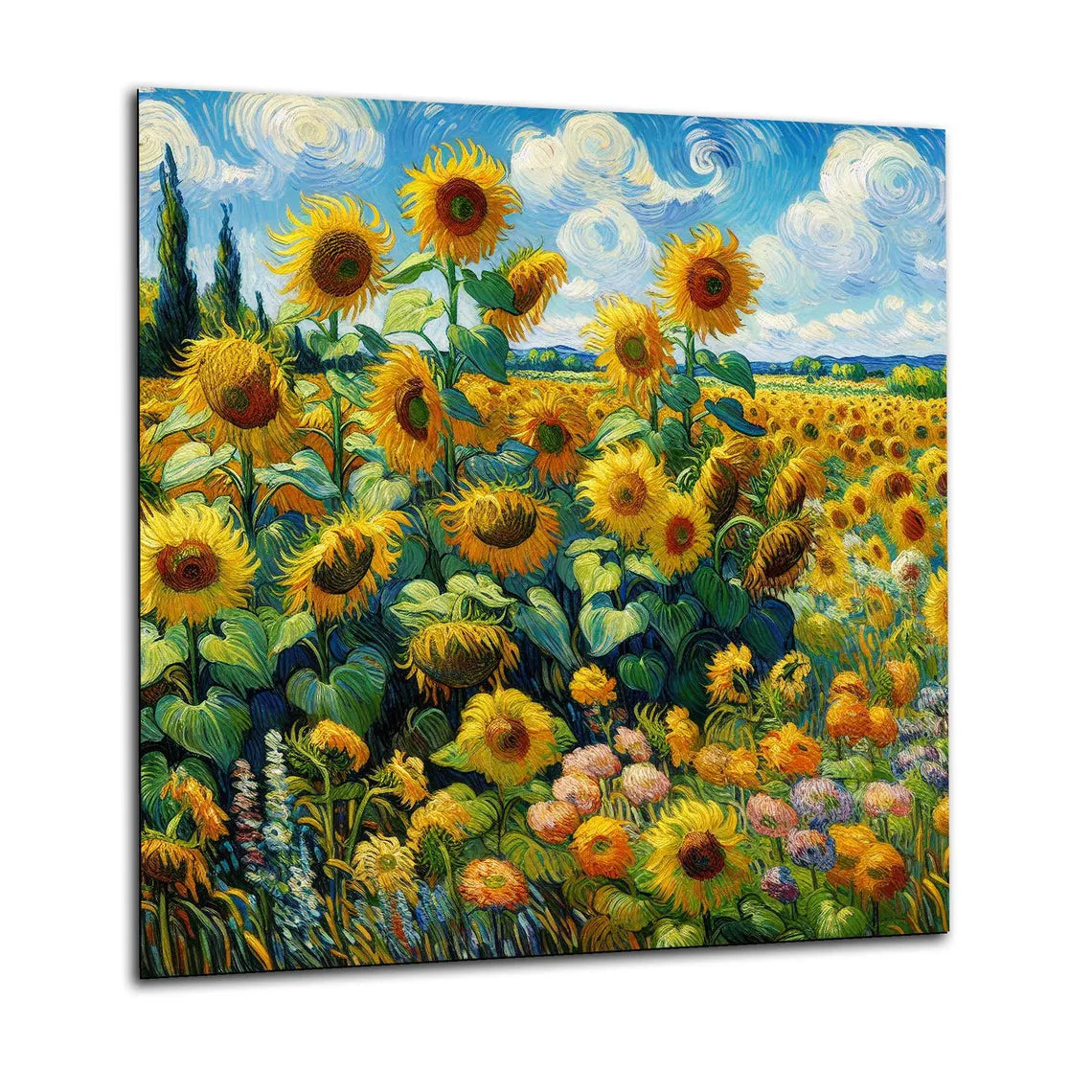 Sunflower Oils Glass Splashback