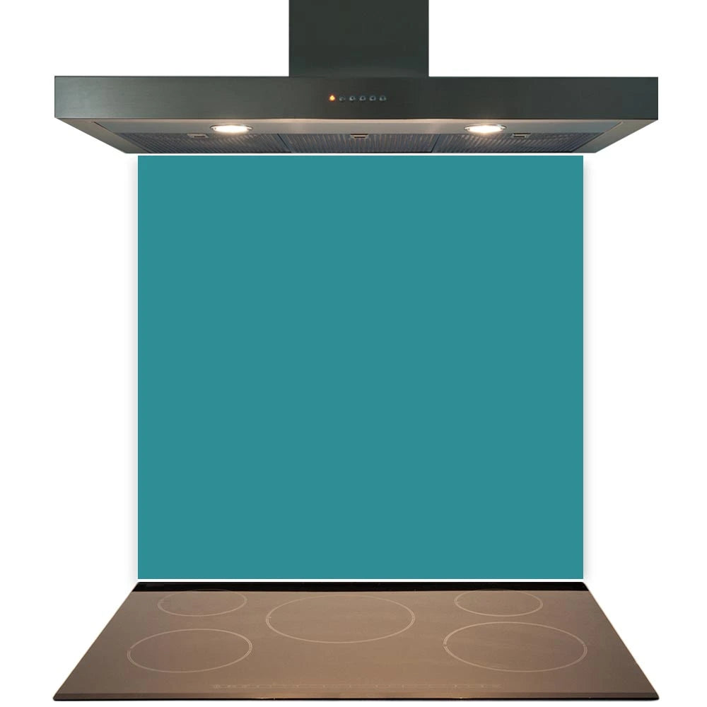 Teal Glass Splashback
