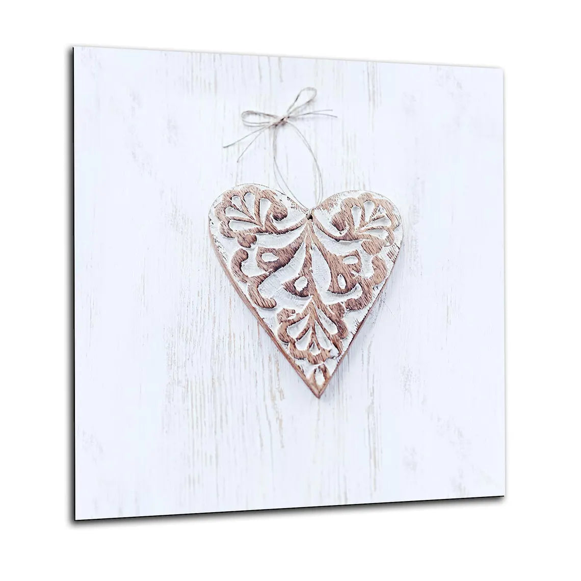 White Heart Glass Splashback