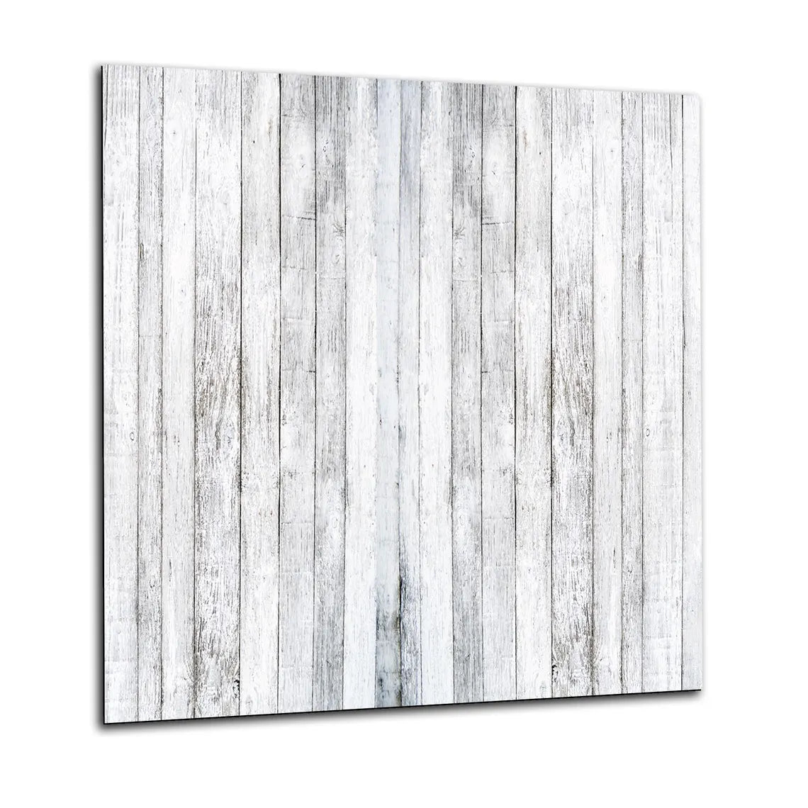 White Planks Glass Splashback