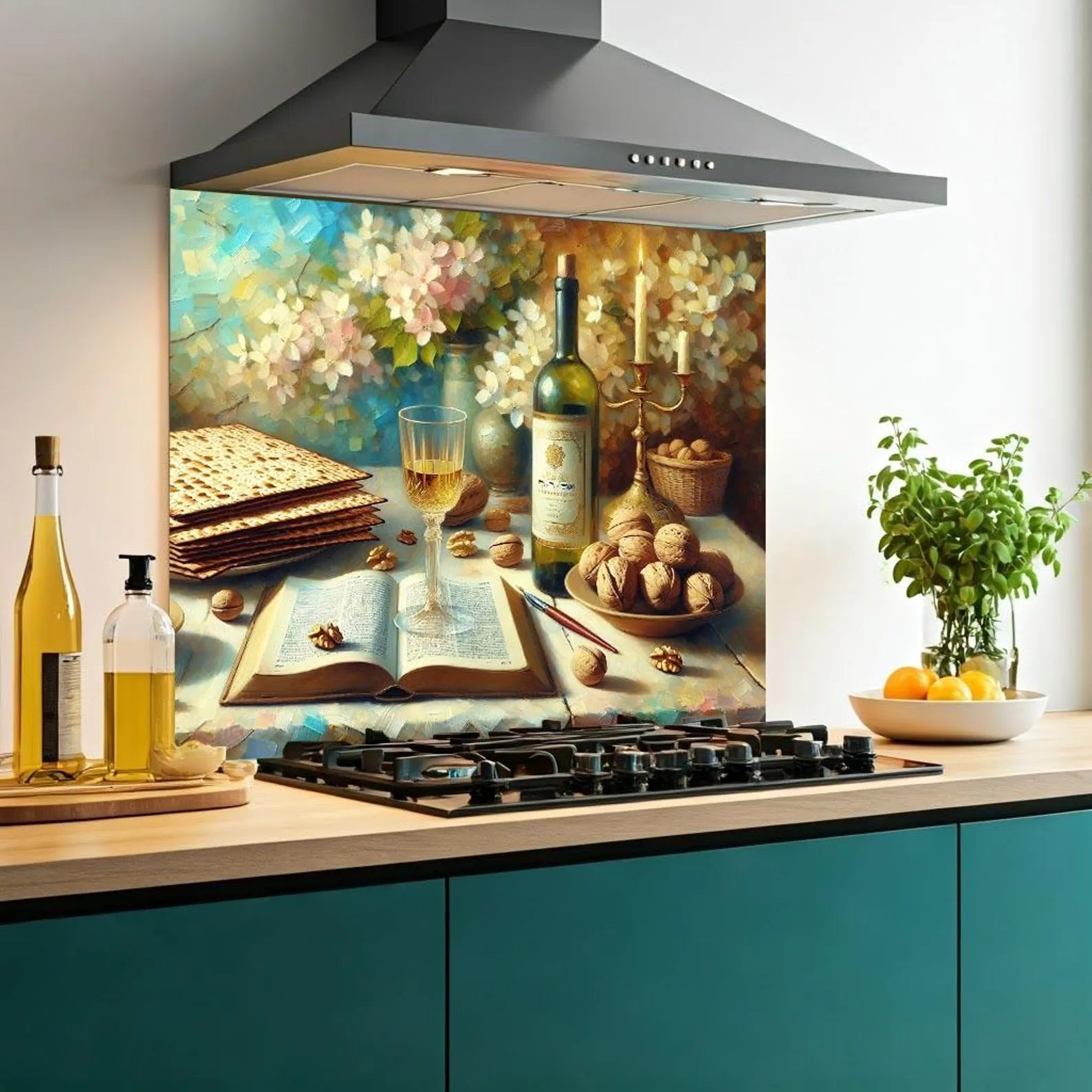 Wine Book Glass Splashback