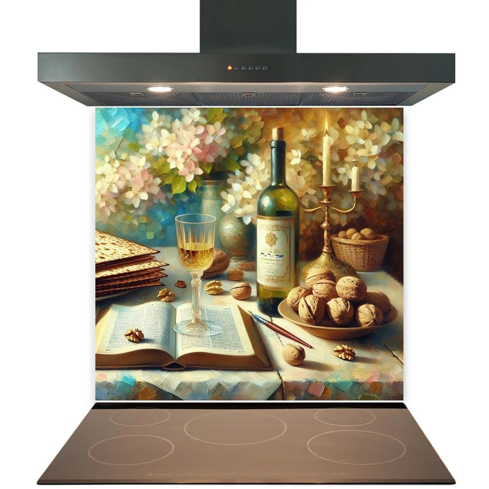 Wine Book Glass Splashback