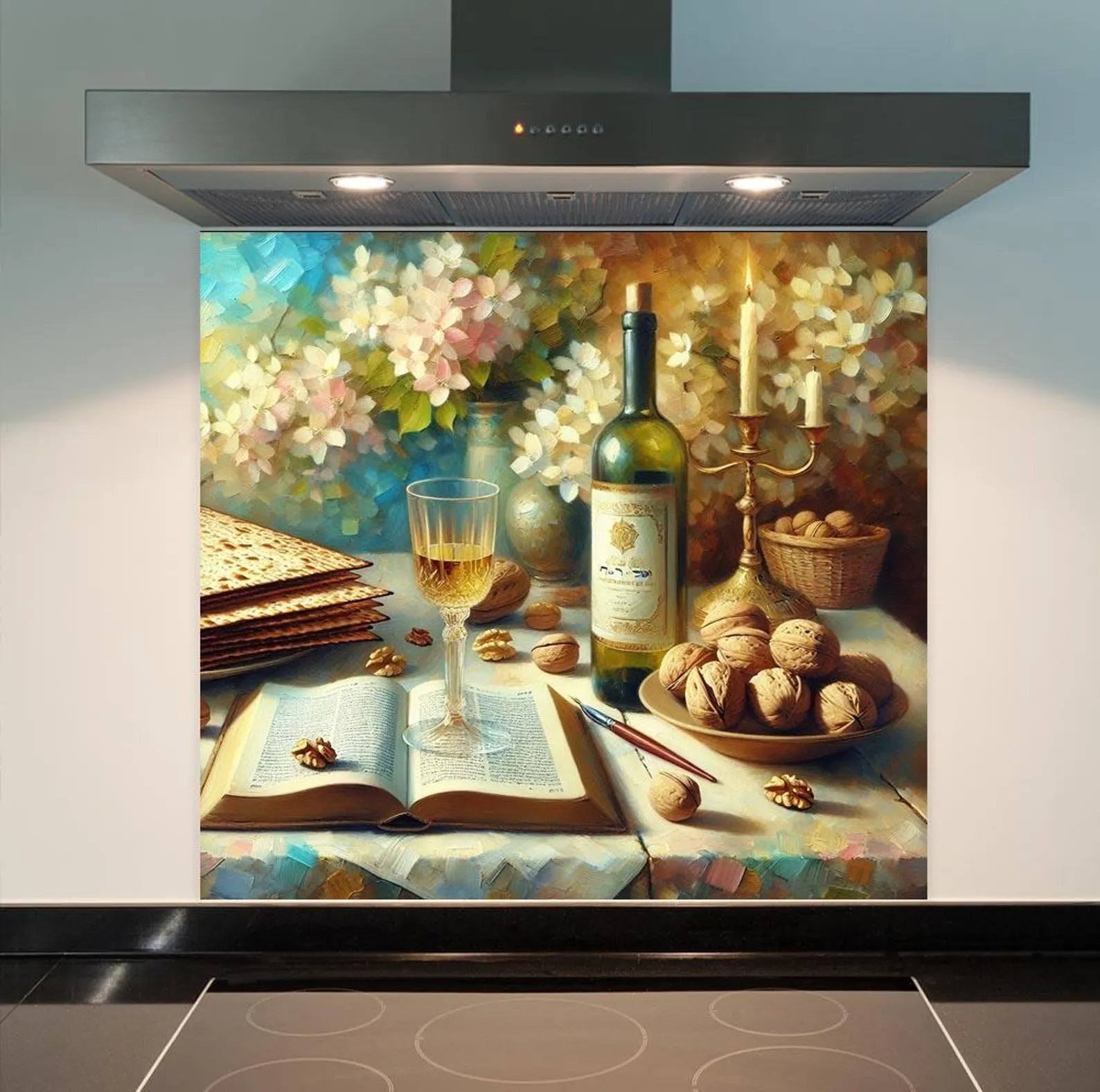 Wine Book Glass Splashback