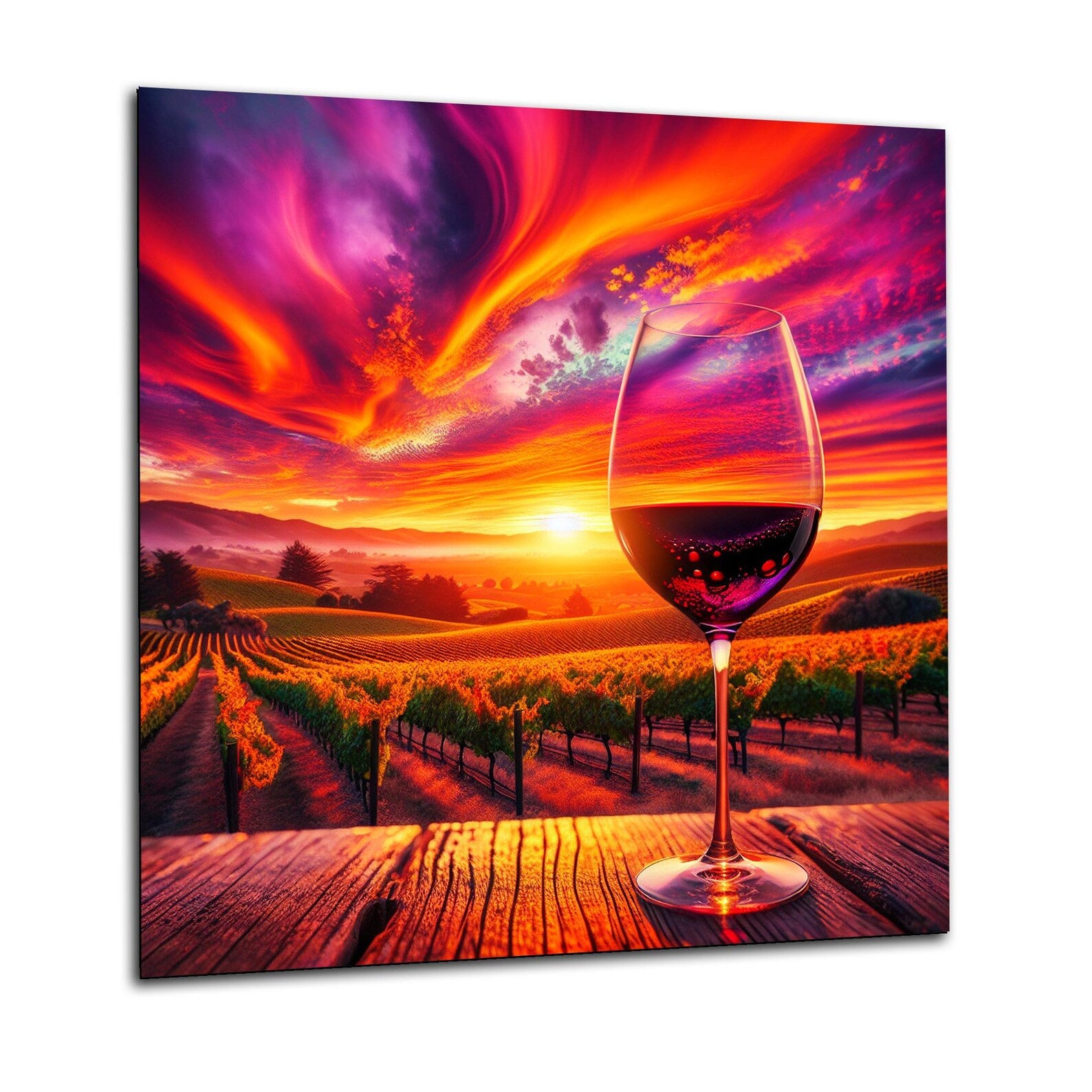 Wine Glow Glass Splashback