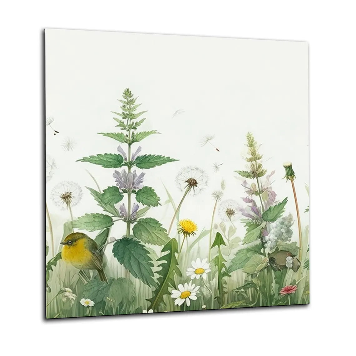 Yellow Tit Glass Splashback