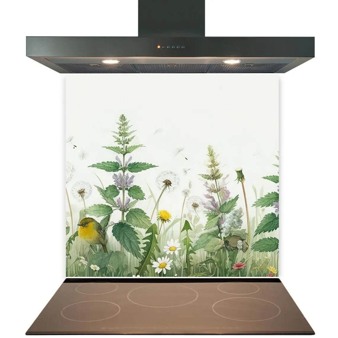 Yellow Tit Glass Splashback